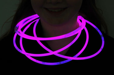 Premium Jumbo Pink Glow Necklaces- 50 per package